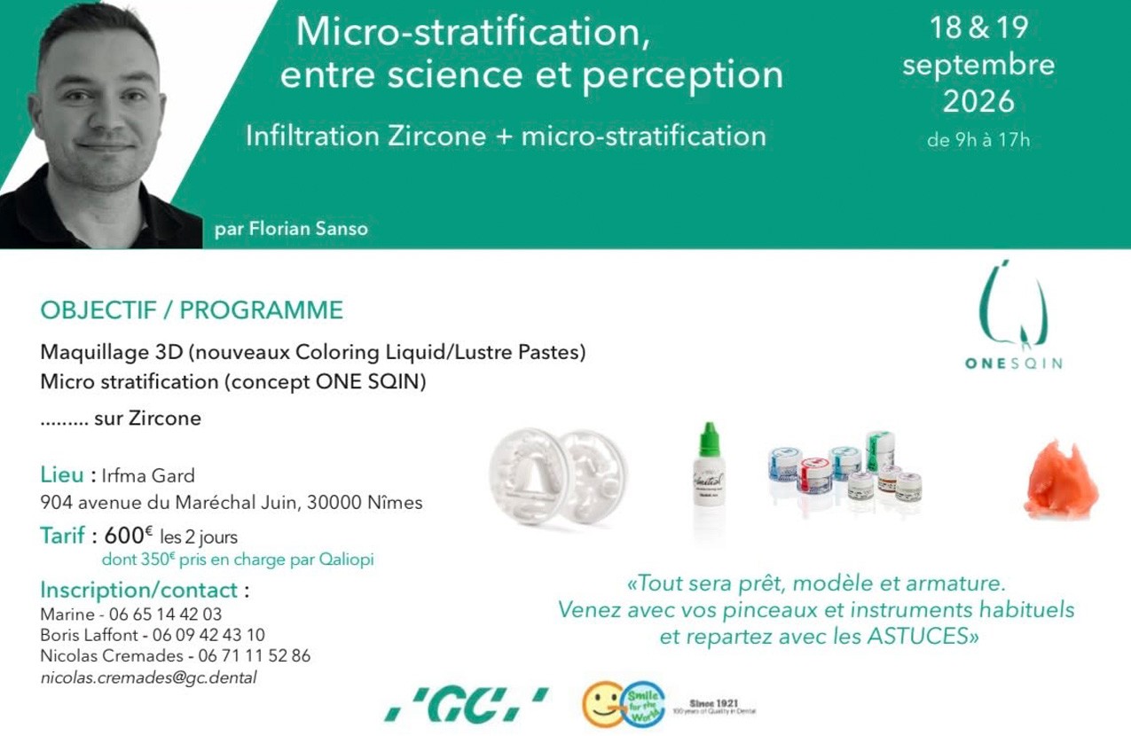 Infiltration de la zircone et micro-stratification