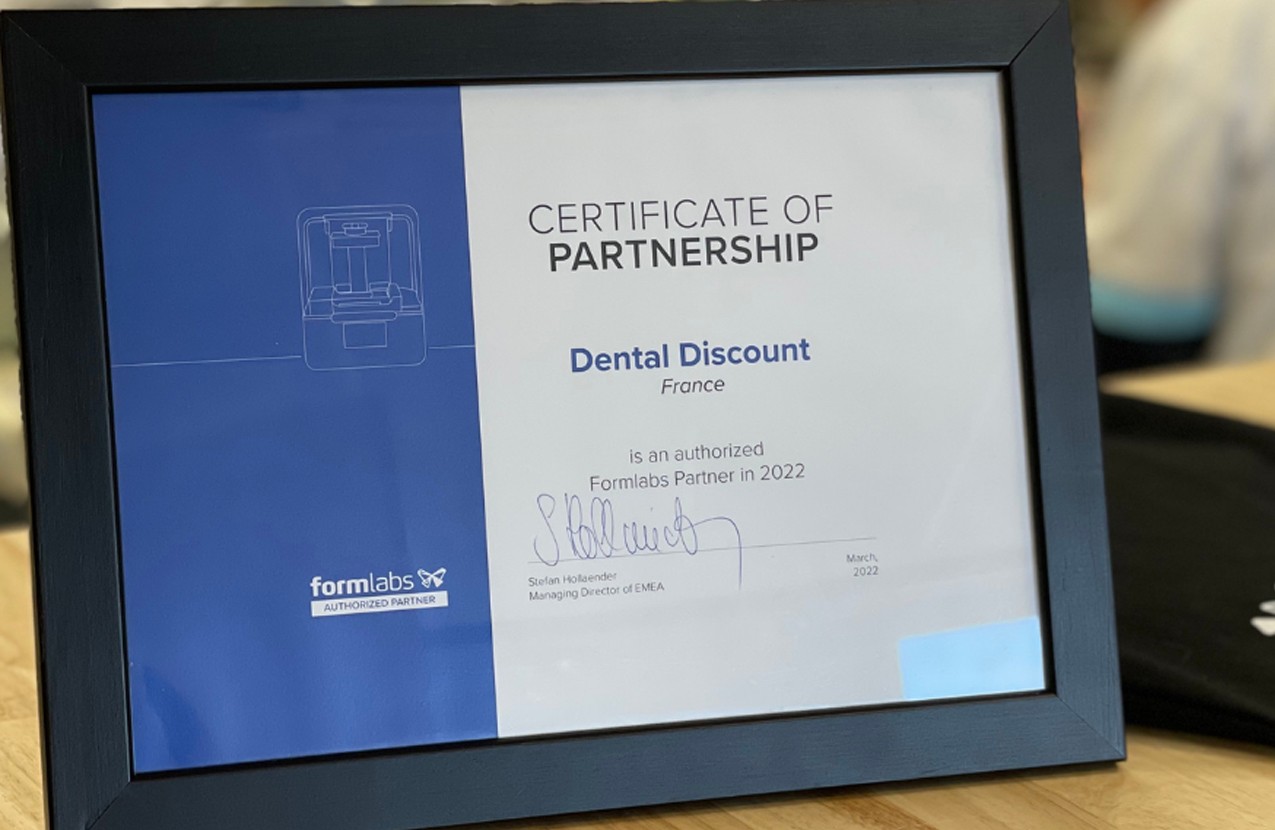  Certificat de partenariat Formlabs